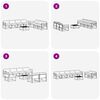 vidaXL Outdoor-Sofagarnitur mit Kissen 8 pcs Natur und Creme