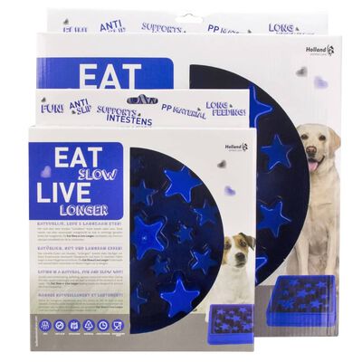 EAT SLOW LE LONGER Anti-Schling-Napf für Hunde Star Blau S