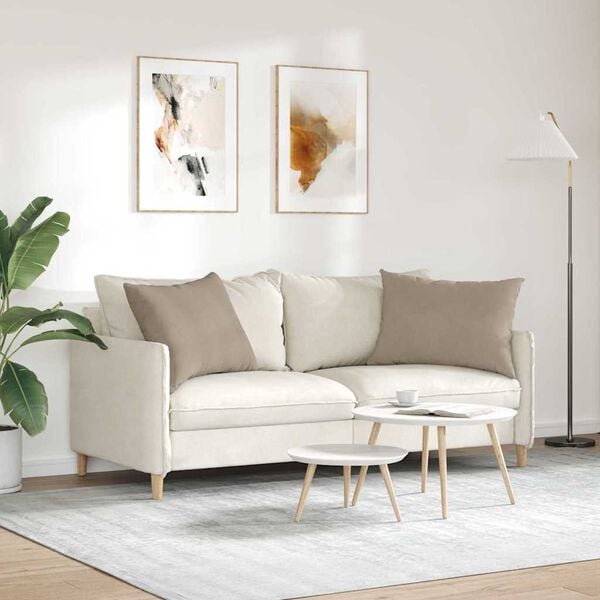 vidaXL Sofakissen 2 Stück Taupe 70 x 50 cm Stoff