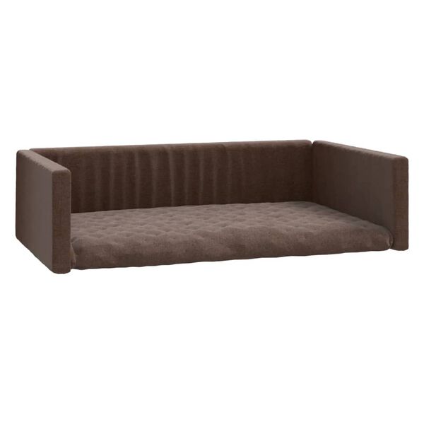vidaXL Kofferraum-Hundebett Braun 90x60 cm Leinenoptik
