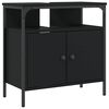 vidaXL Waschbeckenunterschrank Schwarz 60x30x60 cm Holzwerkstoff