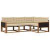 vidaXL Outdoor-Sofagarnitur mit Kissen 4 pcs Natur und Beige