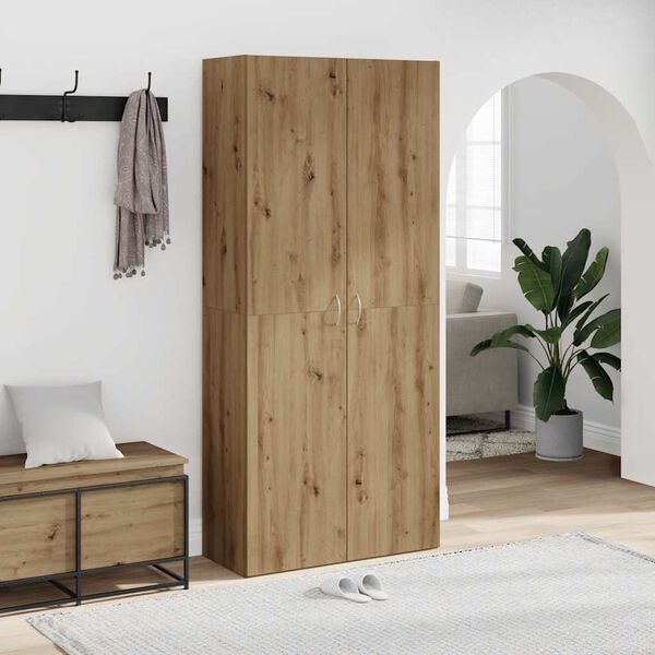 vidaXL Schuhschrank Artisan-Eiche 80x35,5x180 cm Holzwerkstoff