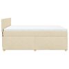 vidaXL Boxspringbett mit Matratze Creme 140x190 cm Stoff