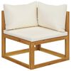 vidaXL 7-tlg. Garten-Lounge-Set mit Auflagen Creme Massivholz Akazie