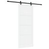 vidaXL Schiebet&uuml;r ORKDAL 93 x 232 cm Holzwerkstoff Wei&szlig; und Schwarz