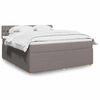 vidaXL Boxspringbett mit Matratze Taupe 180x200 cm Stoff