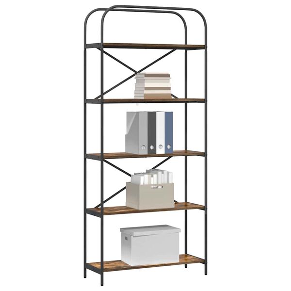 vidaXL B&uuml;cherregal Ger&auml;ucherte Eiche 80 x 30 x 183 cm Holzwerkstoff