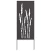 vidaXL Garten Sichtschutz-Leinwand Floral Schwarz 50 x 140 cm