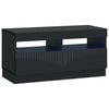 vidaXL LED-TV-Schrank Schwarz Holzwerkstoff