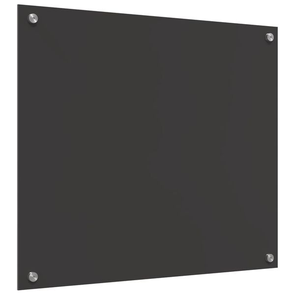 vidaXL Küchenrückwand Dunkelgrau 70 x 60 x 0,6 cm Gehärtetes Glas