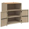 vidaXL Schrank mit T&uuml;r Beige 70 x 50 x 87 cm Polyester und Roly Ratten