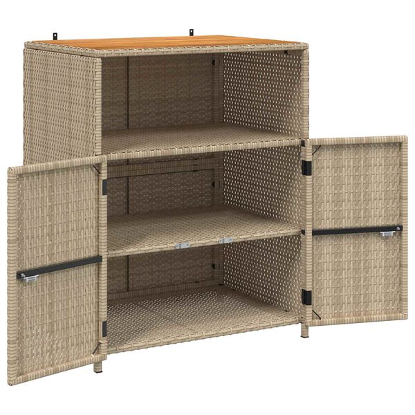 vidaXL Schrank mit T&uuml;r Beige 70 x 50 x 87 cm Polyester und Roly Ratten