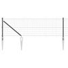 vidaXL Schwei&szlig;drahtzaun mit Spikes 10 x 0,4 m (B x H)