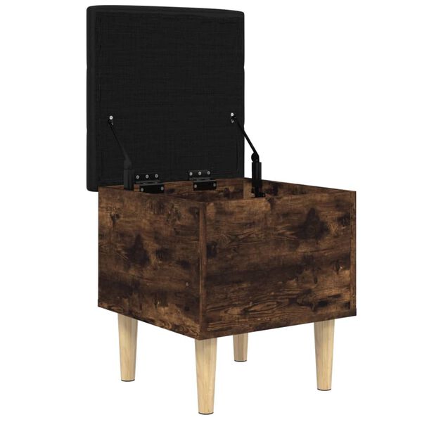 vidaXL Sitzbank mit Stauraum R&auml;uchereiche 42x42x46 cm Holzwerkstoff