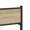 vidaXL Metallbett ohne Matratze Sonoma-Eiche 90x200 cm