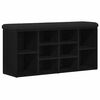 vidaXL Schuhbank Schwarz Eichen-Optik 102 x 32 x 50 cm Holzwerkstoff