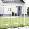 vidaXL Gartenzaun 4 pcs Wei&szlig; 6,8 x 0,8 m Pulverbeschichteter Stahl