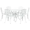 vidaXL Garten Essgruppe 7 stk. Wei&szlig; Aluminium