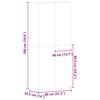 vidaXL Schuhschrank Mehrfarbig 80 x 35,5 x 180 cm Holzwerkstoff