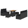 vidaXL Garten-Sofa-Set 8 Stk. 7-Sitzanzahl Schwarz