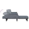 vidaXL Schlafsofa in L-Form Dunkelgrau 271x140x70 cm Samt