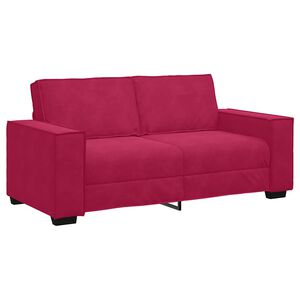 vidaXL 2-Sitzer-Sofa Weinrot 180x78x84 cm Samt
