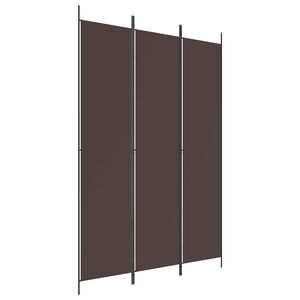 vidaXL 3-tlg. Paravent Braun 150x220 cm Stoff