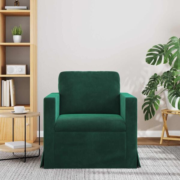 vidaXL Sofa Dunkelgr&uuml;n Gesamtabmessungen: 78 x 78 x 80 cm (B x T x H)