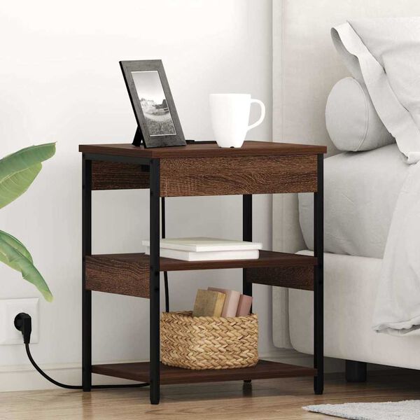 vidaXL Nachttisch Braun Eichen-Optik 41 x 31 x 51 cm Holzwerkstoff