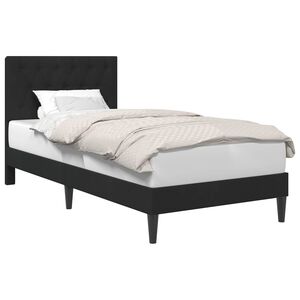 vidaXL Bettrahmen mit Kopfteil Schwarz 80 x 200 cm Samt