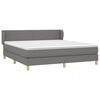 vidaXL Boxspringbett mit Matratze Dunkelgrau 180x200 cm Stoff