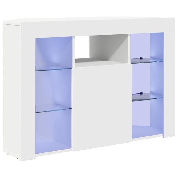 vidaXL Eck-LED-TV-Schrank Wandmontiert Wei&szlig; 100x40x68cm Holzwerkstoff
