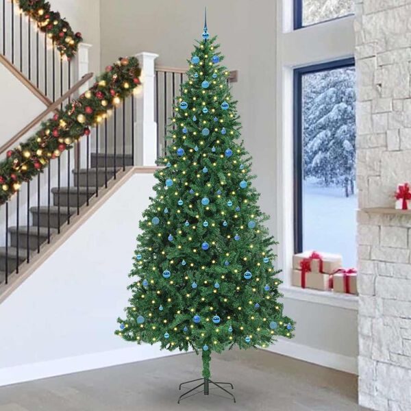 vidaXL K&uuml;nstlicher Weihnachtsbaum mit 300 LEDs mit St&auml;nder Gr&uuml;n 300 cm