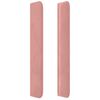 vidaXL Kopfteil mit Ohren Rosa 93x16x118/128 cm Samt