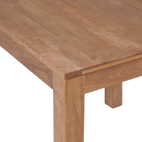 vidaXL Esstisch Massivholz Teak mit Nat&uuml;rlichem Finish 82x80x76 cm