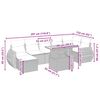 vidaXL 8-tlg. Garten-Sofagarnitur mit Kissen Beige Poly Rattan