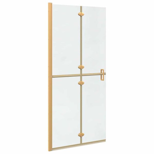vidaXL Walk-in Duschwand Gold 90 x 6.5 x 190 cm Energiesparendes Glas