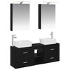 vidaXL Badezimmerm&ouml;bel-Set 5 stk. Schwarze Eiche