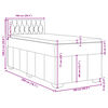 vidaXL Boxspringbett mit Matratze Blau 100x200 cm Stoff