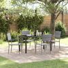 vidaXL Garten Essgruppe mit Kissen 5 pcs Grau Poly-Rattan
