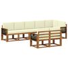 vidaXL Outdoor-Sofagarnitur 8 stk. Natur und Creme Polyester