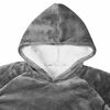 vidaXL Decken-Hoodie Dunkelgrau L Fleece und Flanell