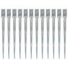 vidaXL Erdspie&szlig;e 12 Stk. Silbern 7&times;7&times;90 cm Verzinkter Stahl