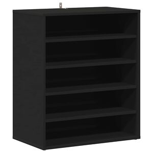 vidaXL Schuhschrank Schwarz 60x35x70 cm Holzwerkstoff