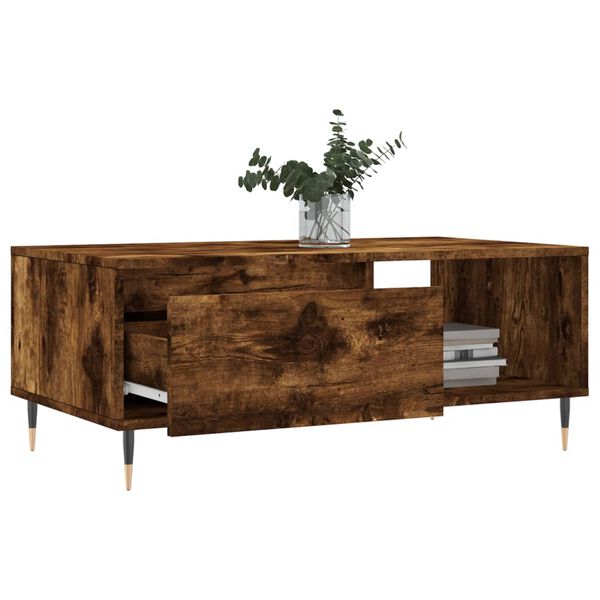 vidaXL Couchtisch R&auml;uchereiche 90x50x36,5 cm Holzwerkstoff