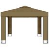 vidaXL Pavillon mit Doppeldach 3x3x2,7 m Taupe 180 g/m²