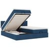 vidaXL Ottoman-Bett mit Matratzen Blau 180x200 cm Stoff