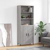 vidaXL Highboard Grau Sonoma 69,5x34x180 cm Holzwerkstoff
