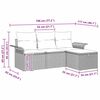 vidaXL Garten-Sofa-Set mit Kissen 4 pcs Hellgrau Poly Rattan